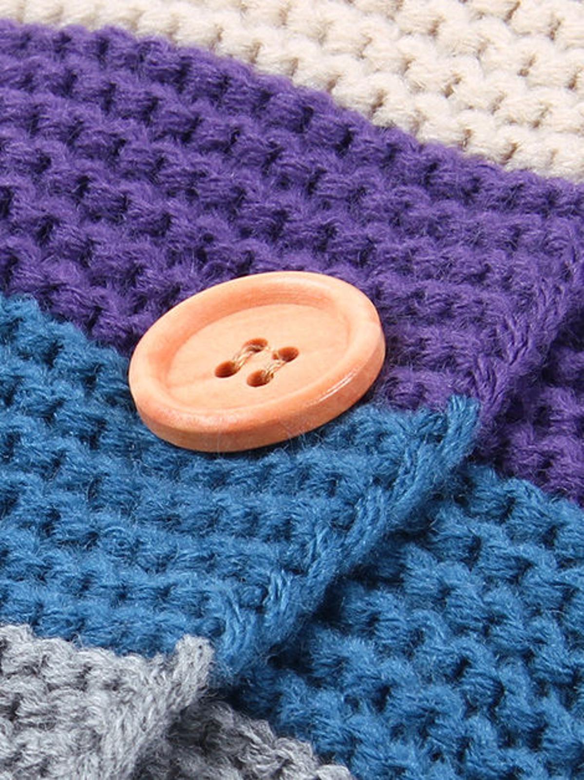 Poza produs Cardigan tricotat multicolor, 6 luni