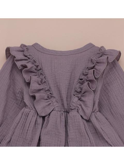 Poza produs Rochie muselina cu volane aplicate "Purple Party" 2 ani