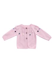 Cardigan tricotat cu ciucurasi aplicati 18 luni