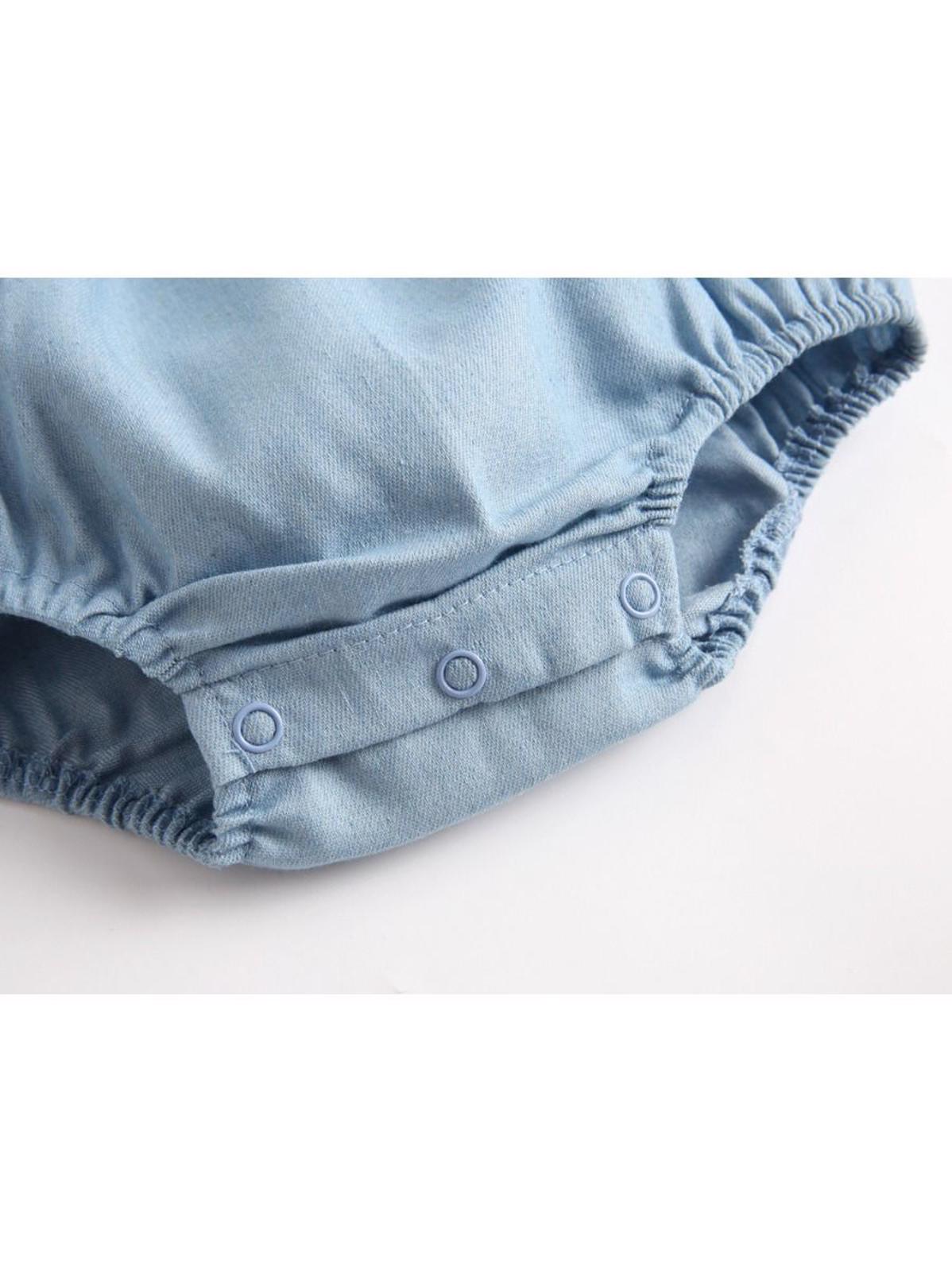 Body elegant "Denim Blue" 6-12 luni — poza produs 4/4