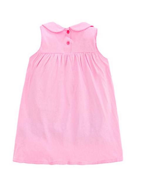 Poza produs Rochie cu guleras si aplicatii florale 3-4 ani