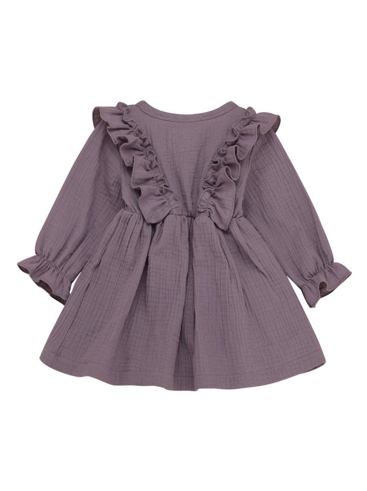 Rochie muselina cu volane aplicate "Purple Party" 3 ani — poza produs 2/5