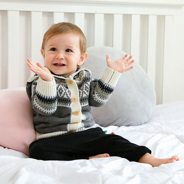 Poza produs Cardigan gluga  bumbac 100% 9-12 luni