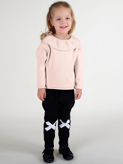 Poza produs Bluza fetite cu guleras aplicat 12-18 luni