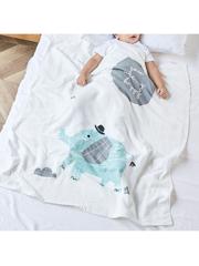 Paturica bumbac 100%, print elefant