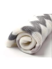 Patura tricotata copii culoare gri