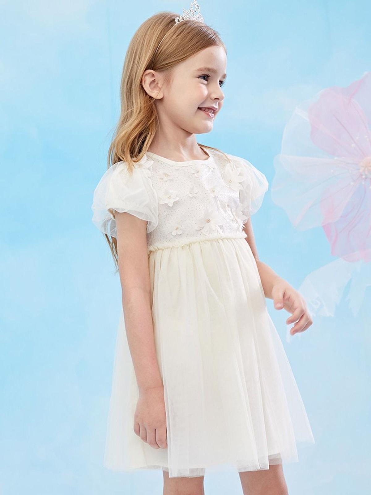 Poza produs Rochie eleganta cu aplicatii florale 3-4 ani