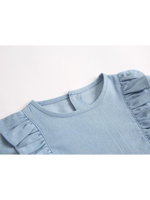 Body elegant "Denim Blue" 6-12 luni — poza produs 3/4