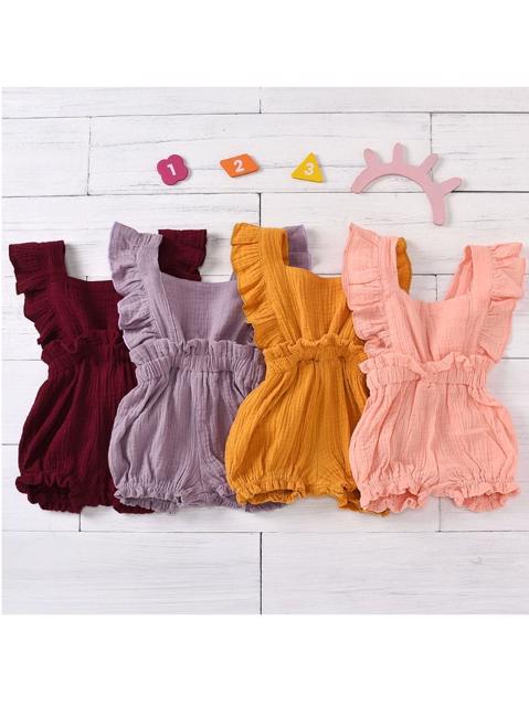 Poza produs Salopeta muselina cu volanase 12-18 luni