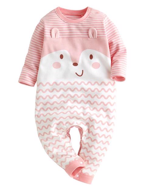 Salopeta "Cute Cartoon", culoare roz, marime 9-12 luni — poza produs 1/3