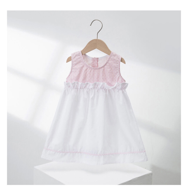 Poza produs Rochie casual alb cu roz 2-3 ani