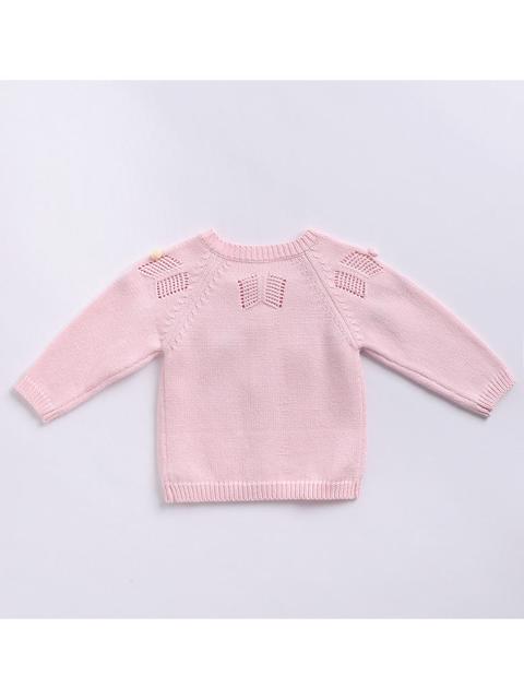 Poza produs Cardigan tricotat cu ciucurasi aplicati 18 luni