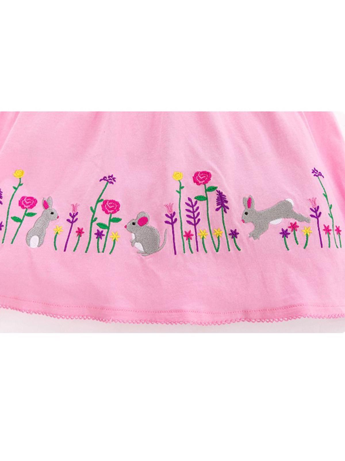 Poza produs Rochie cu guleras si aplicatii florale 18-24 luni