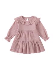 Rochie muselina cu guler aplicat 3-4 ani