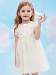 Rochie eleganta cu aplicatii florale 3-4 ani