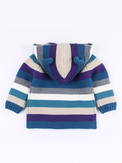 Cardigan tricotat multicolor baieti 18-24 luni — poza produs 3/4