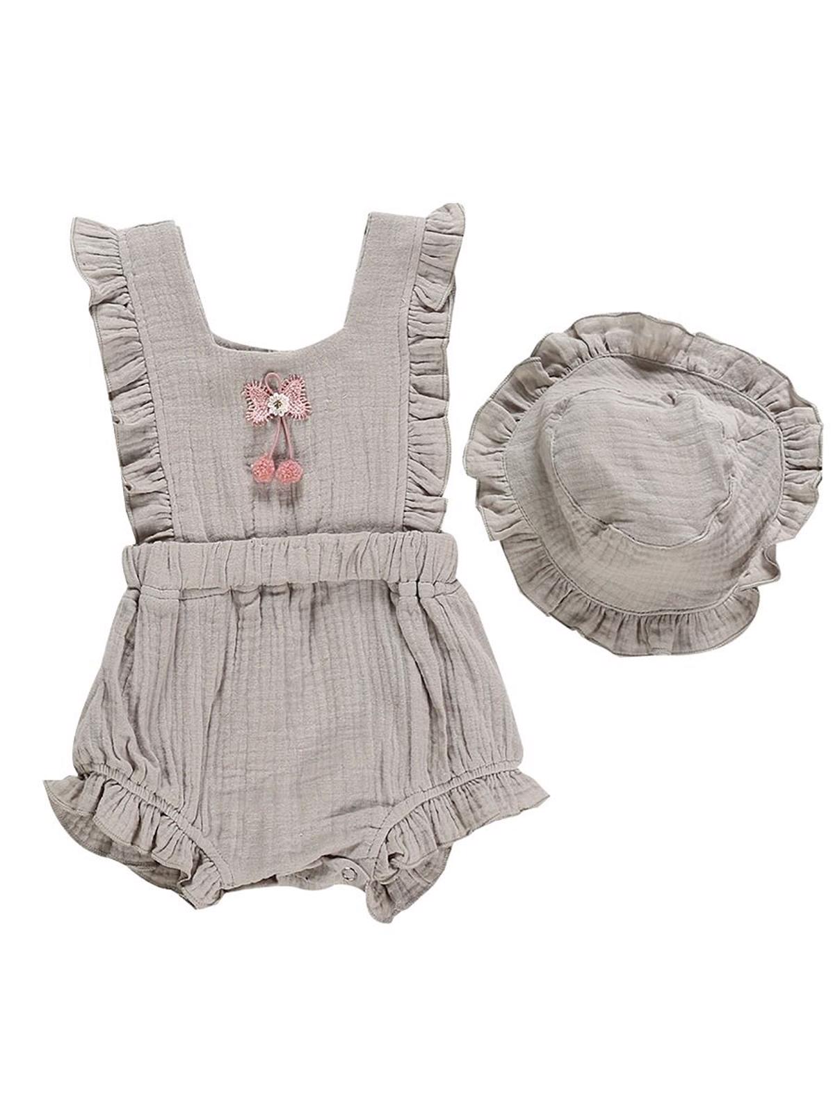 Poza produs Set salopeta si palarie soare 12-18 luni