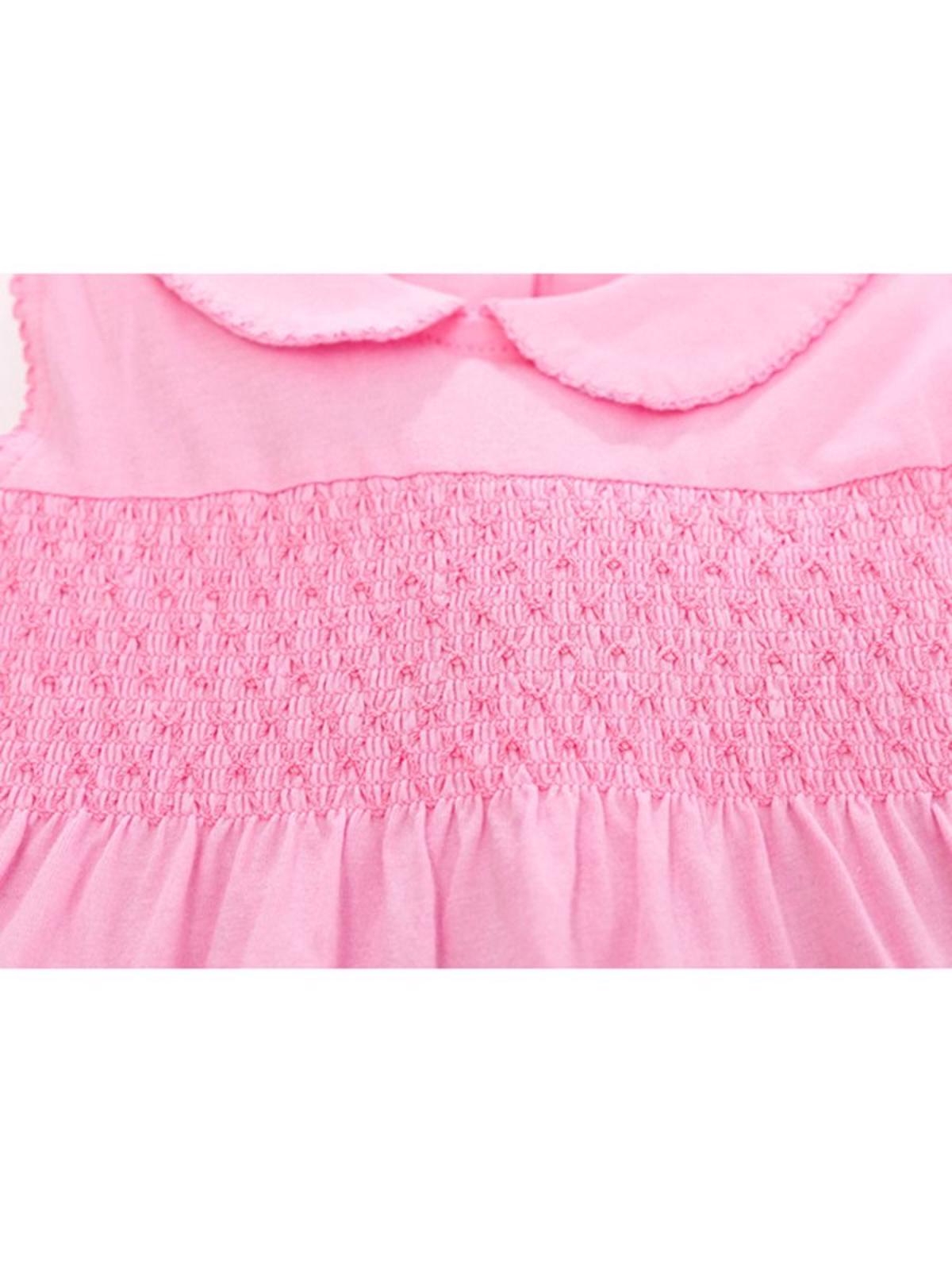 Poza produs Rochie cu guleras si aplicatii florale 3-4 ani