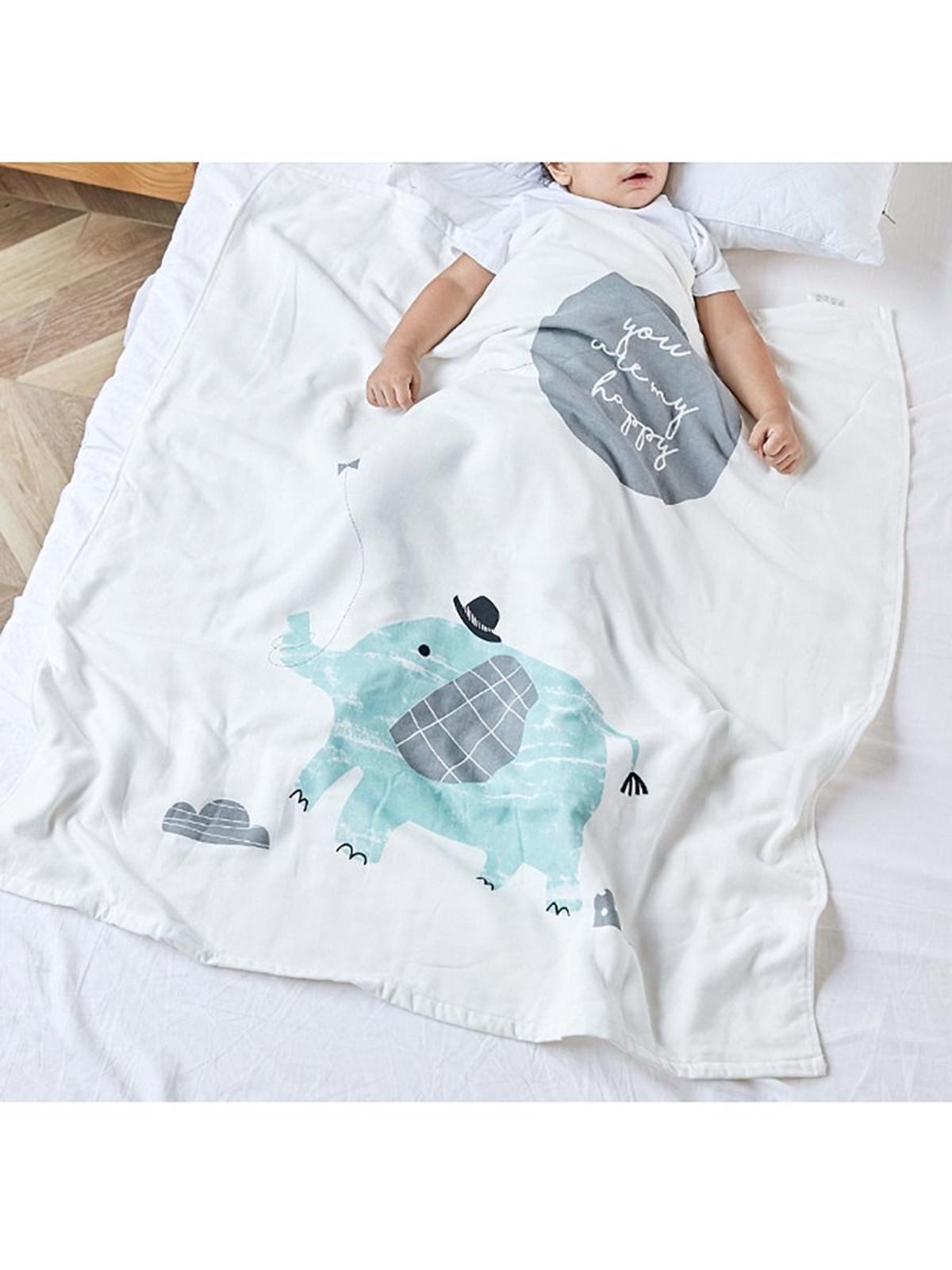 Poza produs Paturica bumbac 100%, print elefant