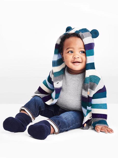 Poza produs Cardigan tricotat multicolor, 6 luni