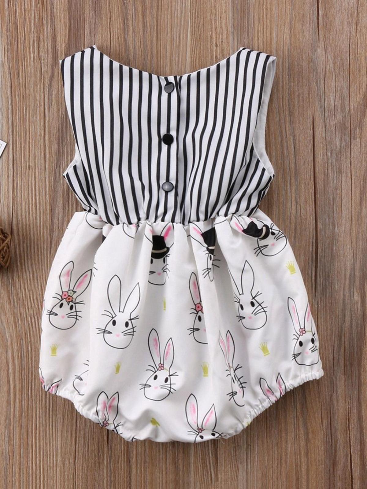 Poza produs Body cu bretele cu imprimeu iepuras 9-12 luni