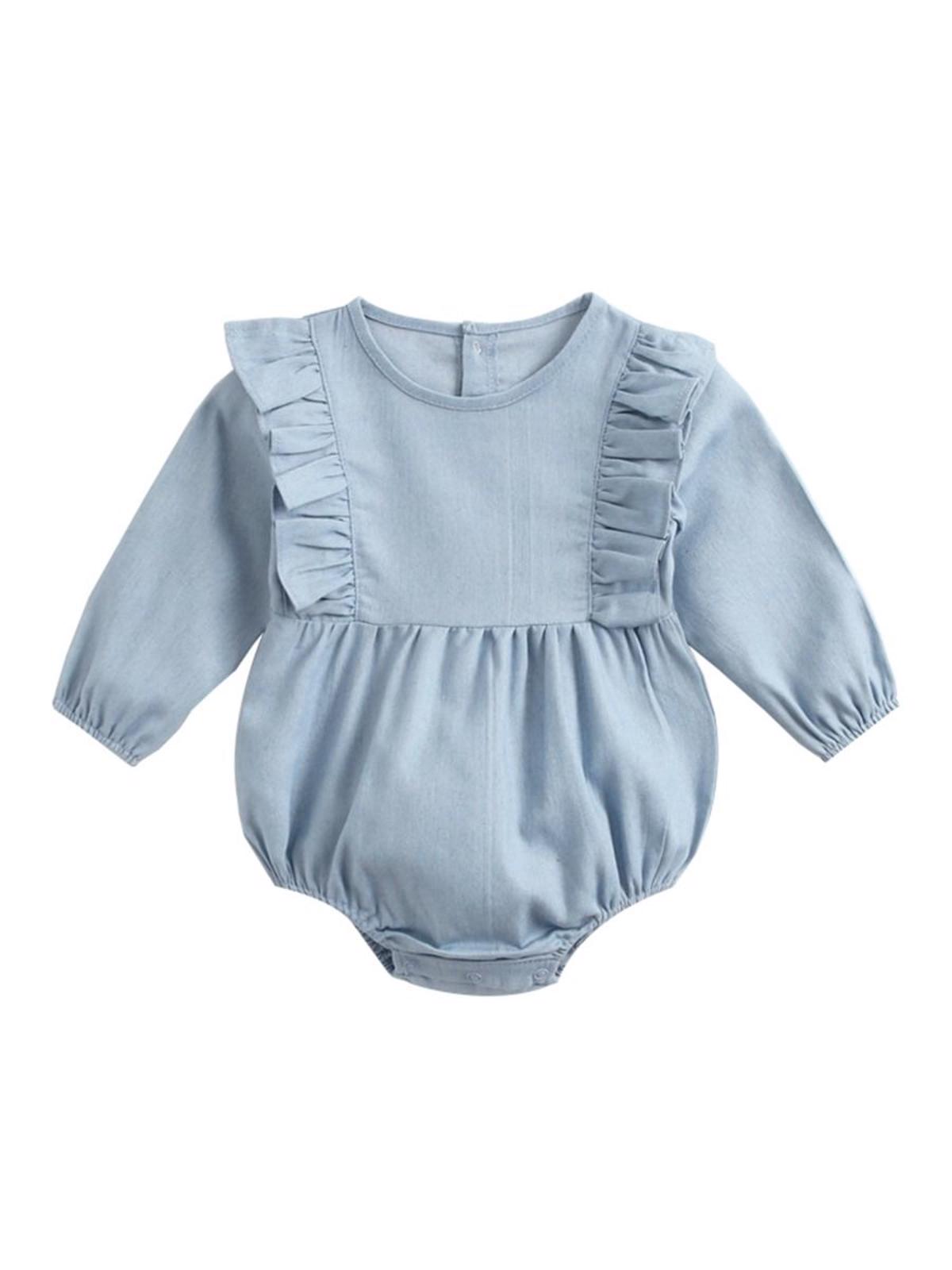 Body elegant "Denim Blue" 6-12 luni