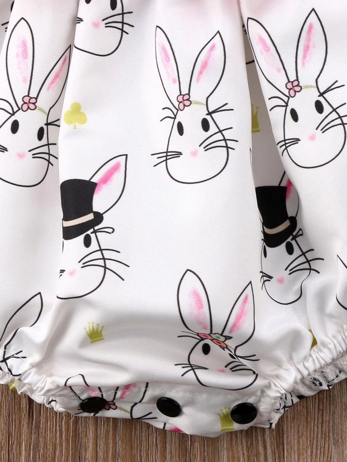 Poza produs Body cu bretele cu imprimeu iepuras 9-12 luni