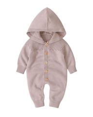 Salopeta tricotata din bumbac 100% 6-9 luni