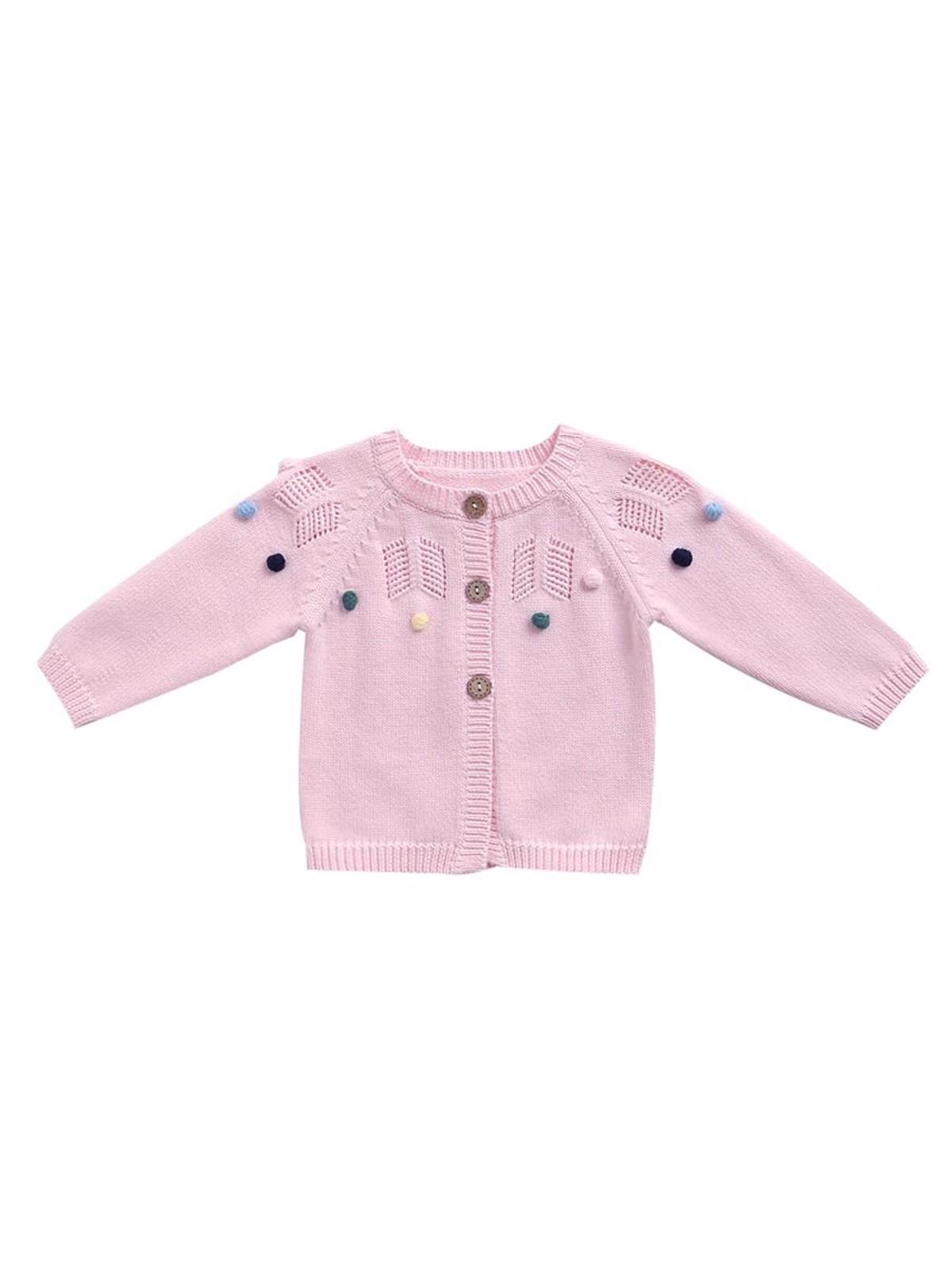 Poza produs Cardigan tricotat cu ciucurasi aplicati 18 luni