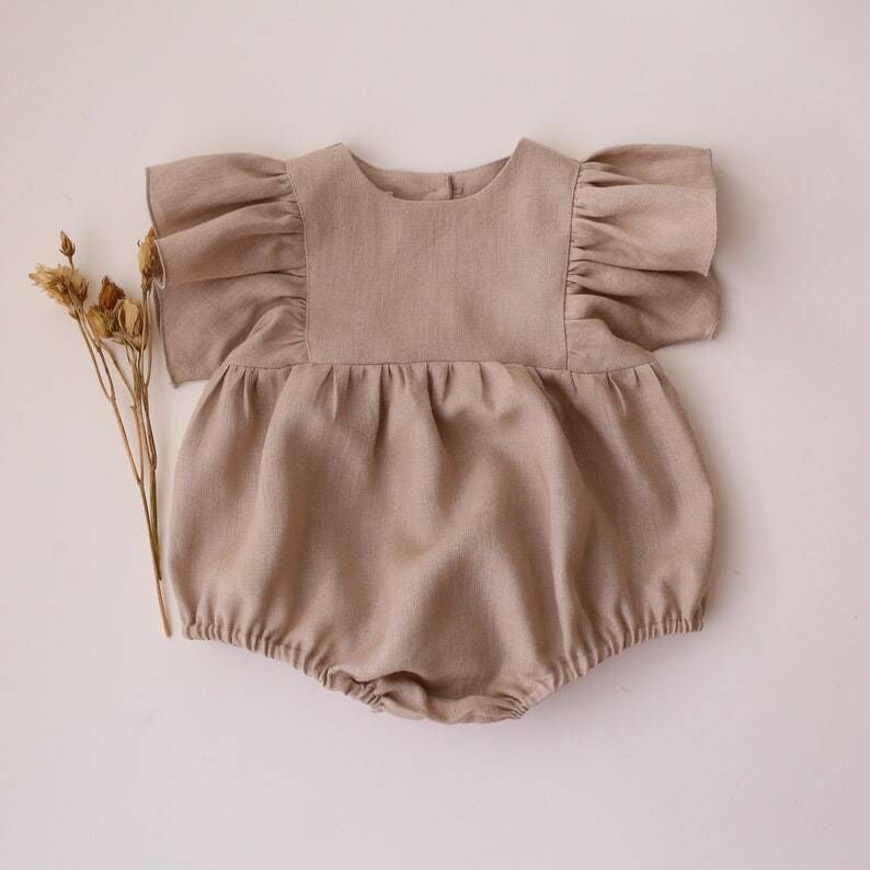 Body elegant din in si bumbac 3-6 luni