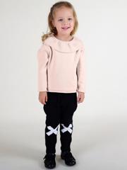 Bluza fetite cu guleras aplicat 2 ani