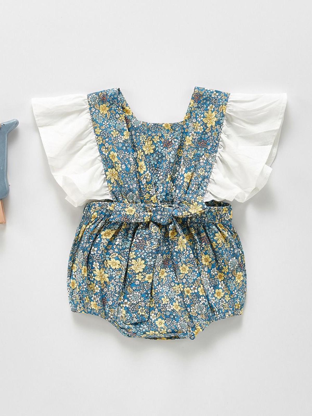 Poza produs Salopeta scurta cu bretele 12-18 luni