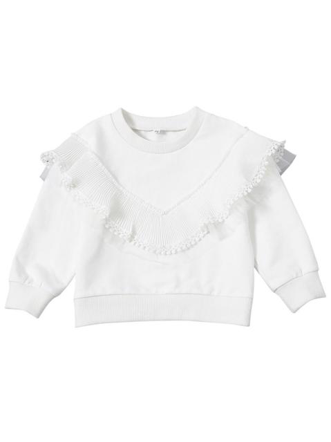 Poza produs Bluza alba cu volanas aplicat, 2 ani