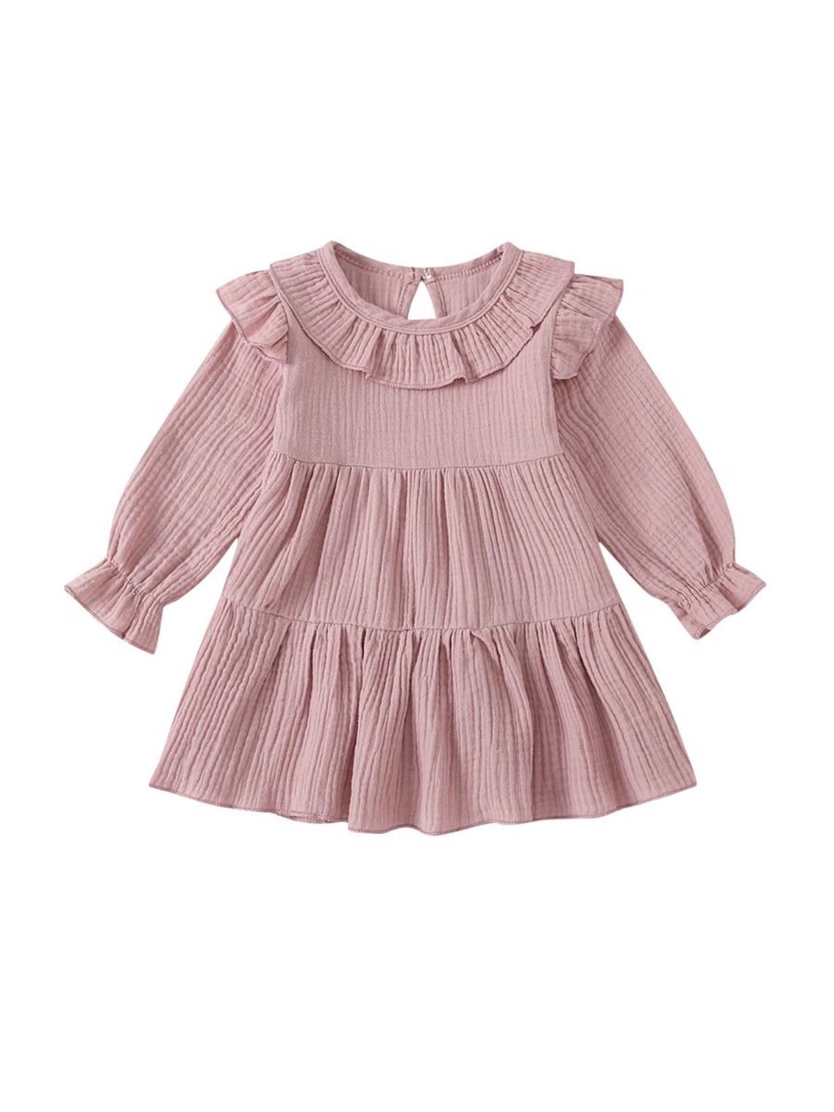 Rochie muselina cu guler aplicat 18-24 luni