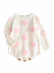 Body tricotat "Pink Dots" 12-18 luni