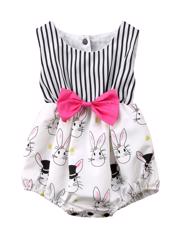 Body cu bretele cu imprimeu iepuras 9-12 luni