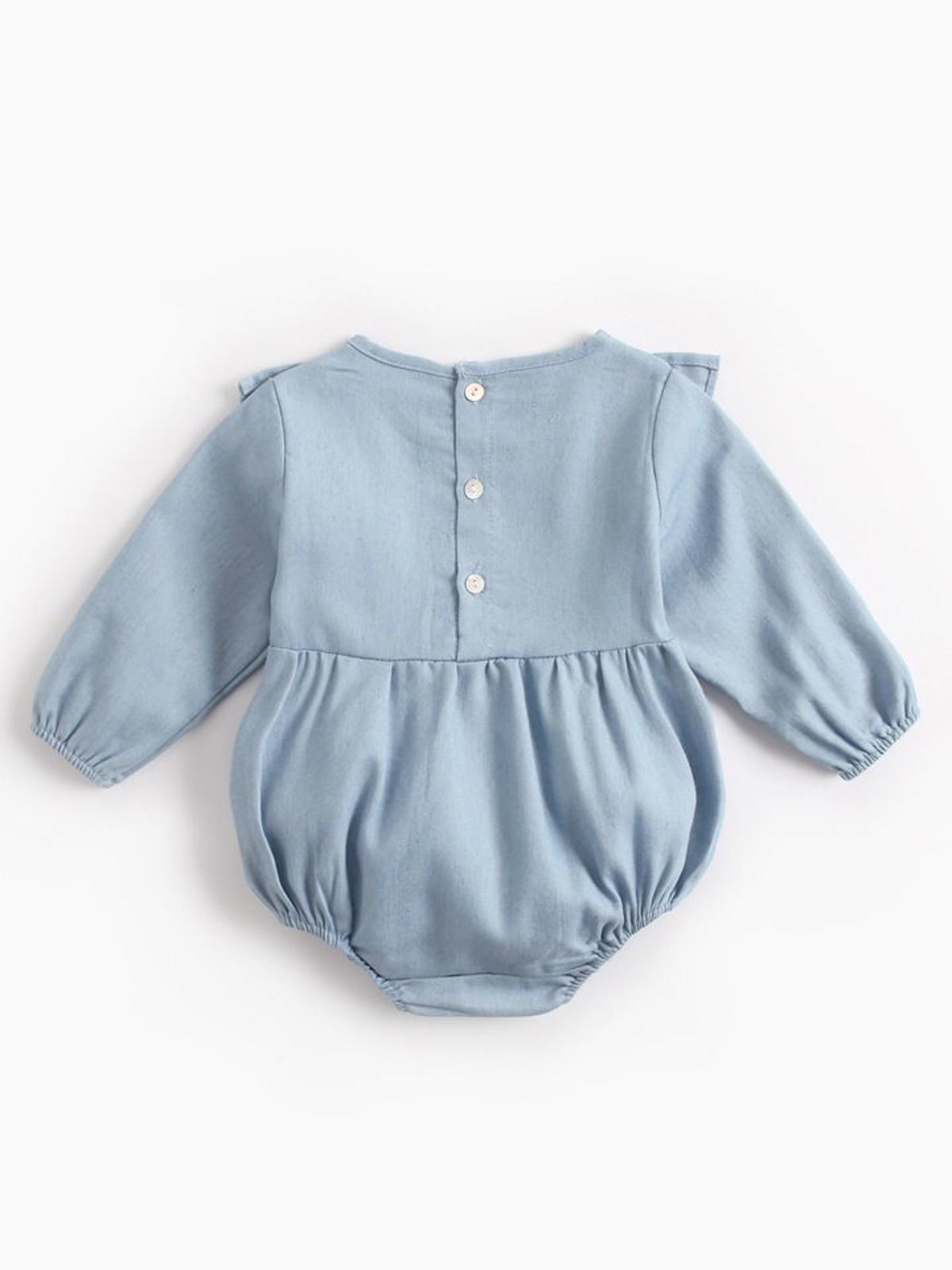Body elegant "Denim Blue" 6-12 luni — poza produs 2/4