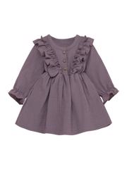 Rochie muselina cu volane aplicate "Purple Party" 2 ani