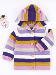 Cardigan tricotat  multicolor fetite, 2 ani