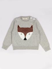Culoare cu imprimeu "Cute Fox, culoare gri, 18-24 luni