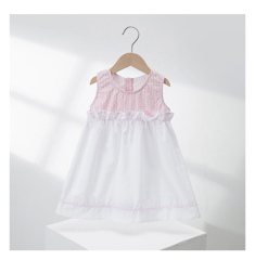 Rochie casual alb cu roz 2-3 ani