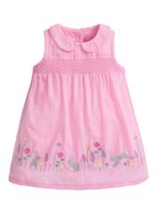 Rochie cu guleras si aplicatii florale 18-24 luni