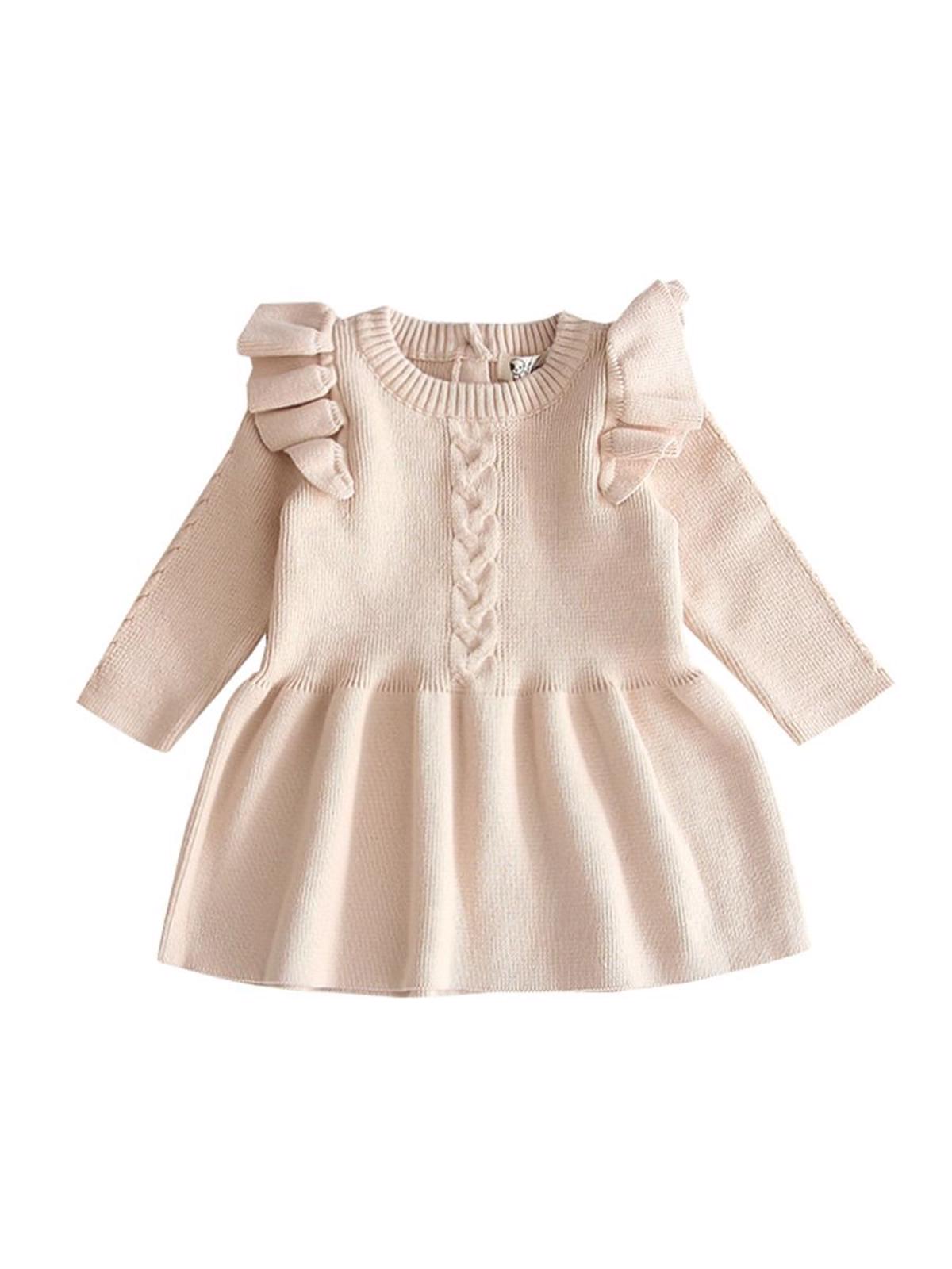 Rochie tricotata fetite, culoare nude, 18-24 luni